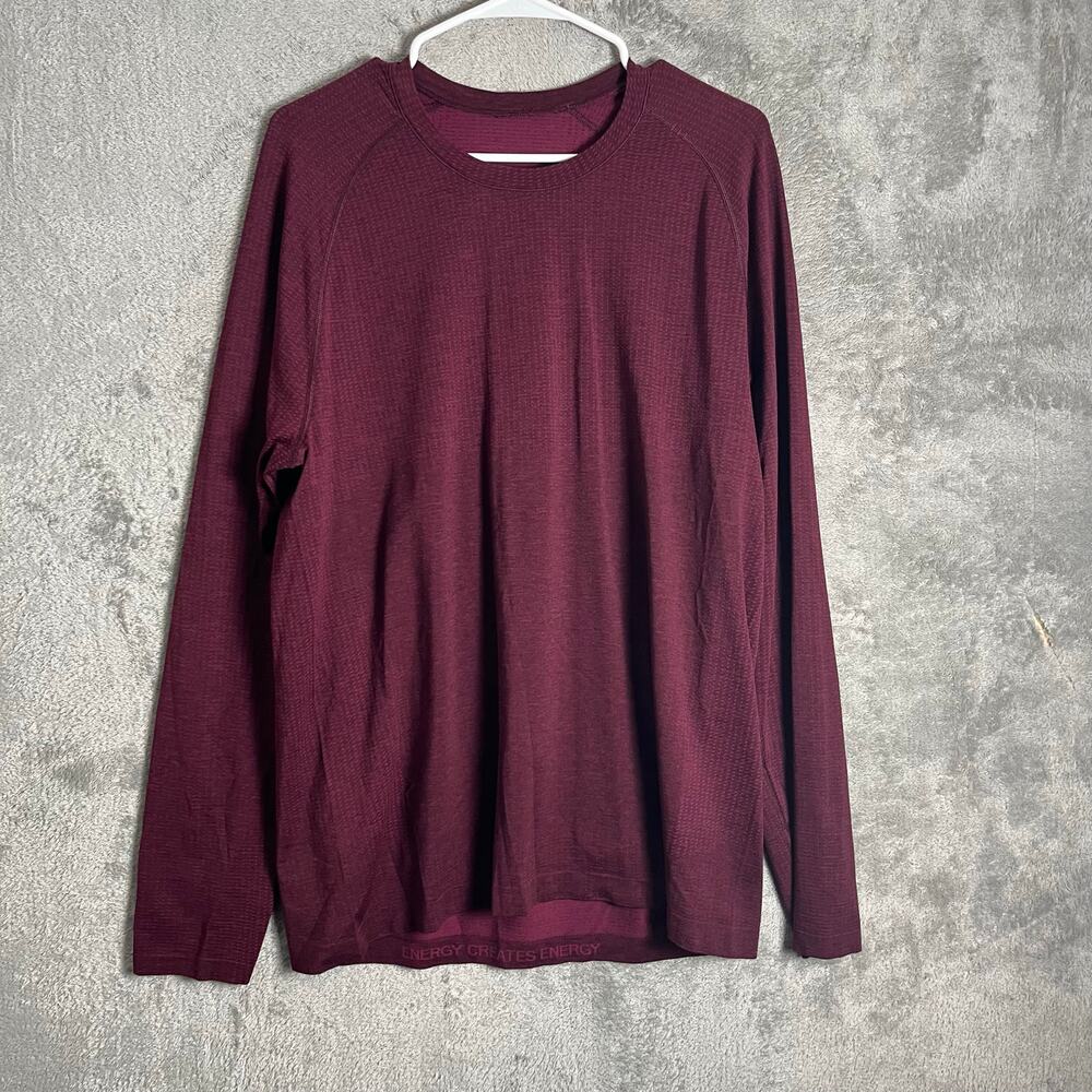 Lululemon Metal Vent Tech Long-Sleeve Shirt Deep Luxe‎ Garnet Large Athleisure